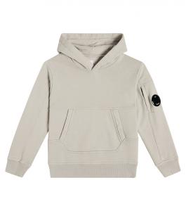 Базовая толстовка из хлопкового флиса C.P. COMPANY KIDS, серый