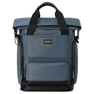 Samsonite Сумка для ноутбука из ткани и кожи с синтетической кожей средняя унисекс синяя