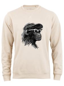 Толстовка Cotton Prime Sweatshirt Affe Cool Monkey mit Brille, бежевый