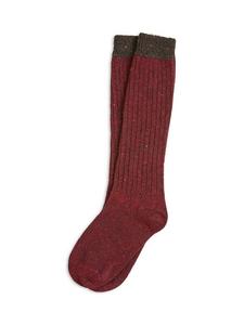 Вельветовые носки Donegal с цветными блоками из смесовой шерсти Celtic & Co., Merlot/Brown