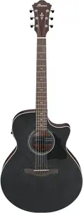 Акустико-электрогитара Ibanez AE140, окраска Weathered Black Open Pore, 2024