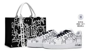 Кроссовки Nike Air Force 1 Skateboard Shoes Women's Low-Top Black White