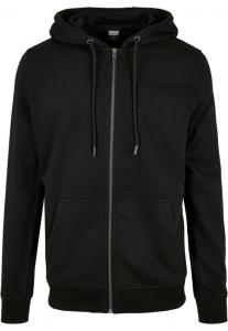 Куртка с капюшоном Urban Classics Basic Terry Zip Hoody, черный