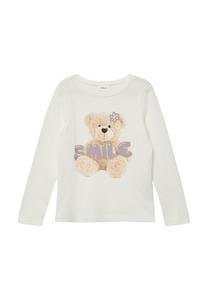 Топ s.Oliver Long sleeved top, Creme/Multi-Coloured