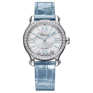 Chopard Часы женские Sport Collection с автоматическим механическим механизмом, водонепроницаемостью 30 м, серебристым циферблатом 33 мм