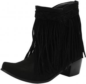 Женские Ботинки DINTAHA Fringe из искусственной замши, с массивным каблуком и кисточками, Black