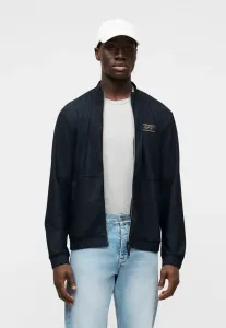 Куртка train премиум-класса из жаккардовой ткани, подходящая для межсезонья Ea7 Emporio Armani, Armani Blue