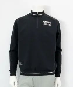 Пуловер с застежкой-молнией до середины груди и ребристой отделкой Archivio, цвет Black (001)