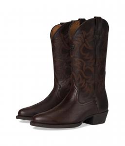 Туфли Ariat Heritage R Toe Western Boot, цвет Burnished Chocolate