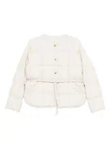 Стеганая куртка с поясом MONCLER, нейтральный