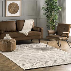 nuLOOM Natti Contemporary Trellis ковер, 122 x 183 см, Ivory
