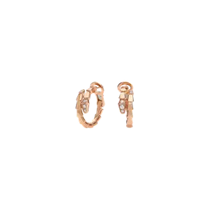 Серьги Bulgari Serpenti Viper из розового золота с бриллиантами