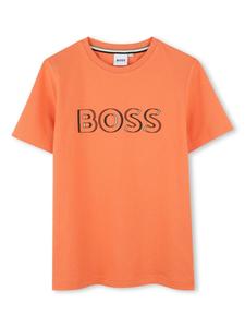 Футболка с логотипом BOSS Kidswear, оранжевый