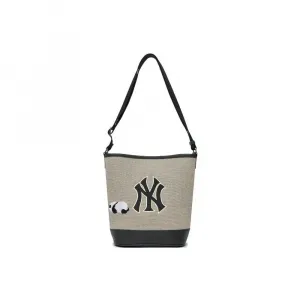 MLB Хлопковая сумка через плечо унисекс черно-серая, Panda Lying Flat