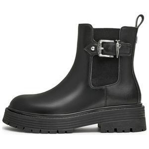 Футболка FENGKUANGDONGWUCHENG x Chelsea Boots Женские черные Teenmix, Стиль с бейджем и шармом