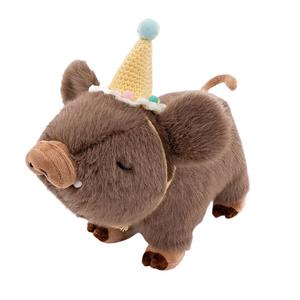 Плюшевая кукла Wild Boar Dolls высотой 20см/30см Pissie, темно-коричневый