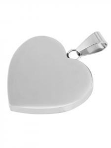 Adeliás Женский кулон - Сердце. Кулон в форме сердца из нержавеющей стали серебристого цвета