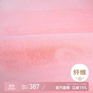 Xinglianxin Ковер 200х300 см для спальни/гостиной, моющийся, искусственный кроличий мех, плюшевый, толстый, белый и светло-розовый