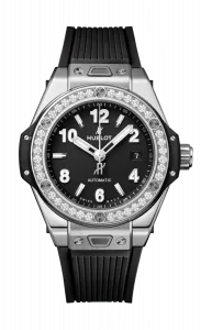 Часы Hublot Big bang one click из стали с бриллиантами 33 мм