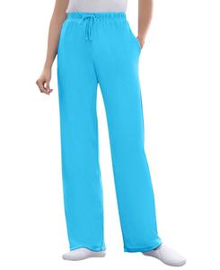 Спортивные трикотажные брюки прямого кроя больших размеров от Bel Size Within Woman Within, Paradise blue