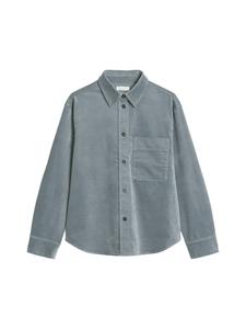 Бархатная рубашка свободного кроя сланцево-синего цвета Marc O'Polo