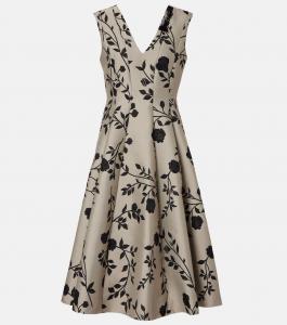 Платье Clea floral миди S Max Mara, Ecru/Nero