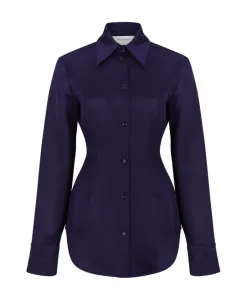 Приталенная рубашка Bacino1234 Sportmax, фиолетовый