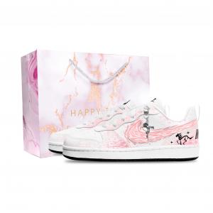 Court Borough устойчивые к истиранию дышащие низкие детские кроссовки для скейтбординга Unisex Nike, белый & розовый