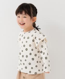 Топ с длинными рукавами и оборками по всей поверхности, с принтами на плечах и ребристой текстурой Chil2, цвет C Daisy/Cream