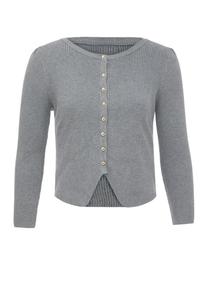 Вязаный кардиган VERNOLE, серый
