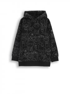 черная толстовка с капюшоном MOKIDA