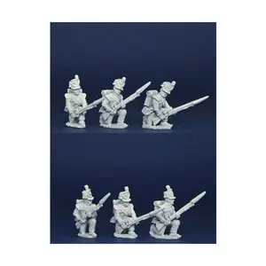 Смешанная британская легкая рота в бельгийском кивере, на коленях, обороняющаяся, Napoleonics - British (28mm) (Front Rank Miniatures)