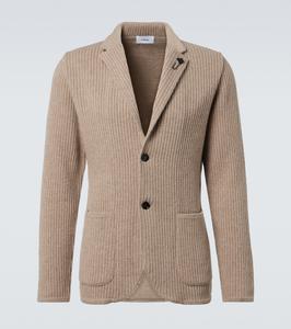 Вязаный кашемировый блейзер Lardini, бежевый