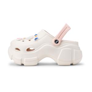 XMISTUO Клоги женские 2351-7 белые светло-розовые [Котёнок и рыбка], цвет 2351-7 White Light Pink [Kitten and Fish]
