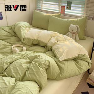 Yalu Комплект постельного белья 1,8 м, 4 предмета: пододеяльник 200x230 см, простыня на резинке, 2 наволочки