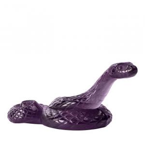 Скульптура Lalique Snake Head Up, фиолетовый