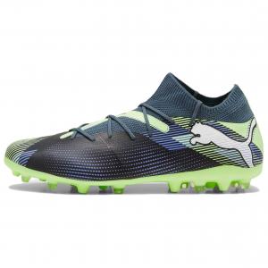 PUMA Футбольные бутсы FUTURE 7 MATCH с амортизацией, мужские, серо-зеленые