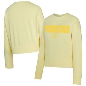 Женский тоновый свитшот concepts sport yellow pittsburgh penguins Unbranded