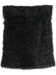 Мини-юбка с волосатой щетиной Martine Rose, черный