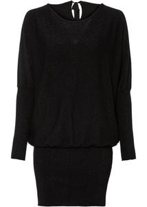 Вязаное платье с блестками Bodyflirt, черный