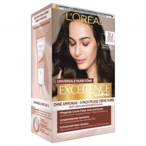 Краска для волос excellence creme universale nude-töne Loreal Paris, nr. 3u - dunkelbraun, количество 1 шт.