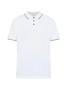 Рубашка поло из ткани пике Giorgio Armani, белый