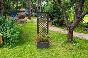 Решетка KHW, (1 шт.), с ящиком для растений, ШxГxВ: 43x43x140 см 43х140х43 см, цвет anthrazit