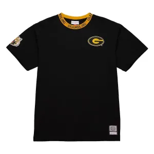 Mitchell Ness Футболка Mitchell & Ness x NCAA BLK Grambling Tiger S Jacquard Ringer SS Current мужская Black