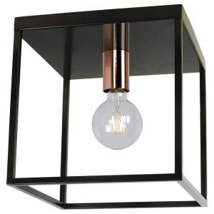 Потолочный светильник Lucide ARTHUR, черный - сталь - 25 x 25 x 25 см