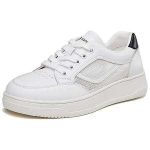 Кеды, скейтборд обувь женская низкая Kangnai, белый/коричневый