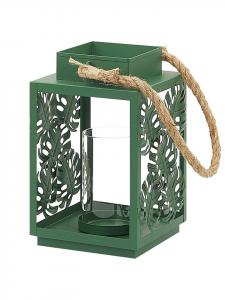 Beliani Фонарь UNIMAK зеленого цвета - (Ш) 15 x (В) 25 x (Д) 15 см