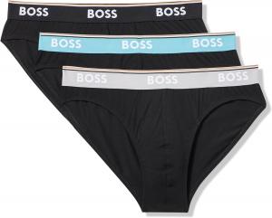 BOSS мужские трусы-боксеры Bold Logo Solid, 3 шт, Black Gloss