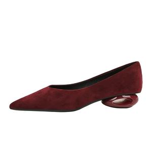 QITUMAUL Женские туфли на каблуке нестандартной формы Ancora Red, цвет Ancora Red[Heel Height 3cm]