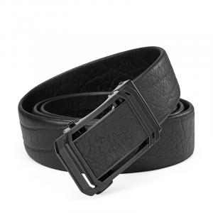 JAGUAR Мужской кожаный ремень из натуральной воловьей кожи черный шириной 3,55 см, Standard Gift Box Set